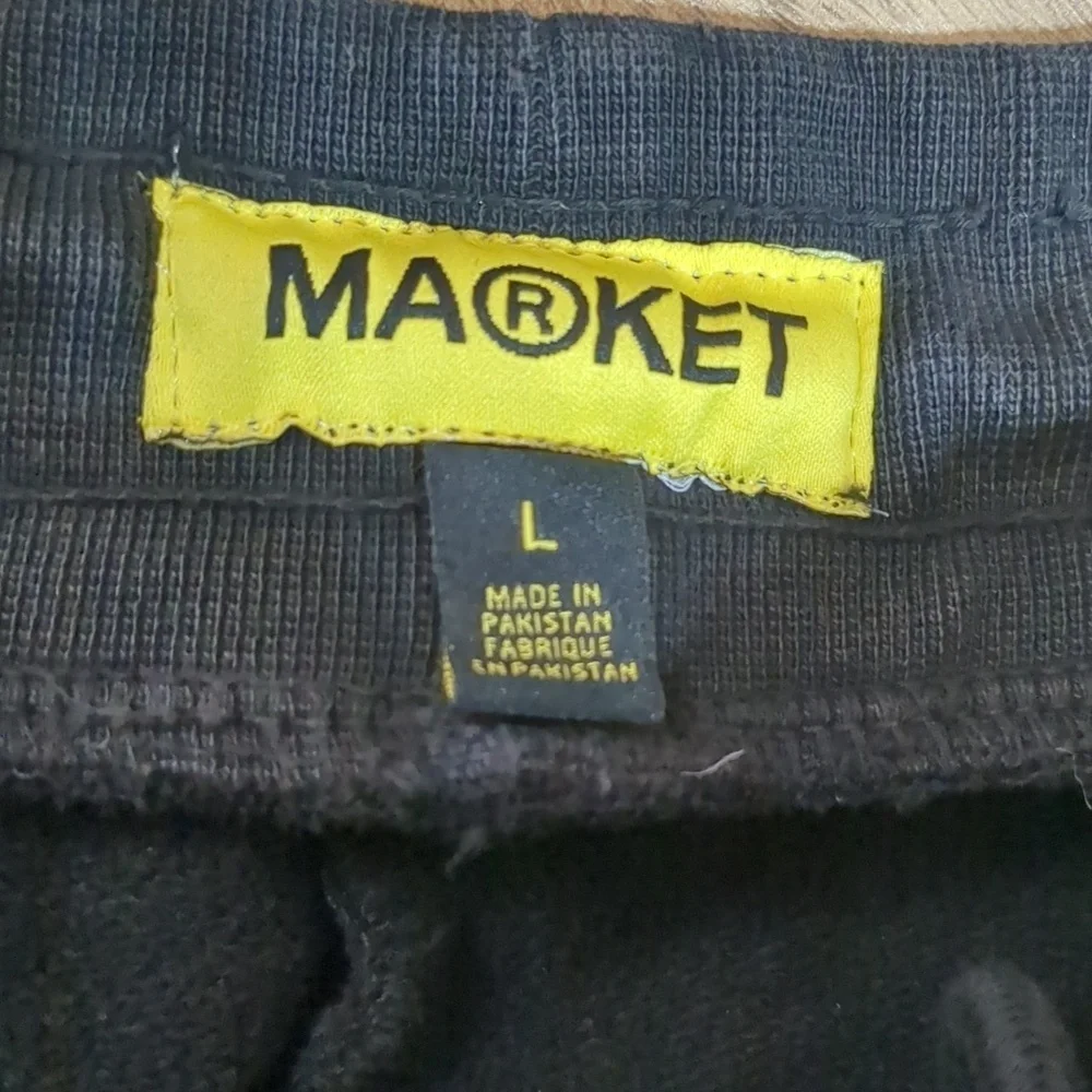 Market Fleece Cotton Shorts  Black size Men's Large